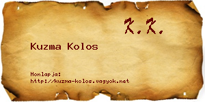 Kuzma Kolos névjegykártya
